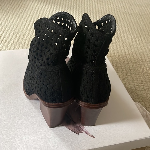 Jessica Simpson Lukkah Booties Black Woven 8.5M - Picture 9 of 14